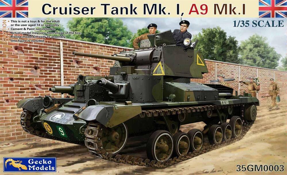 GM0003 1/35 Cruiser Tank Mk. I A9 Mk.1 Plastic Model Kit