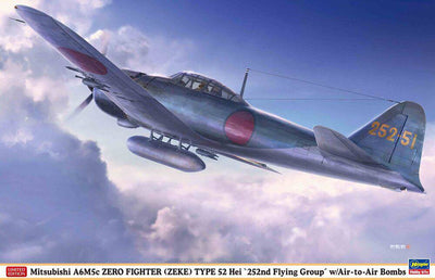 Hasegawa - 1/32  Mitsubishi A6M5c ZERO FIGHTER (ZEKE) TYPE 52 Hei  "252nd Flying Group" w/Air-to-Air Bombs