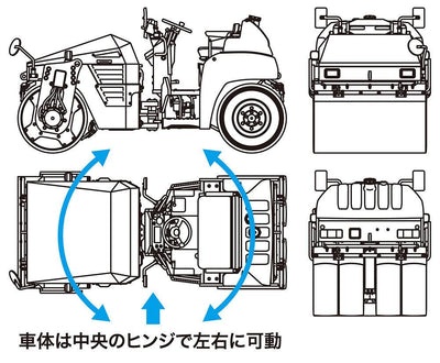 Hasegawa - 1/35 HITACHI VIBRATORY COMBINED ROLLER ZC50C-5