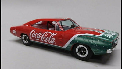 919M 1/25 1969 Dodge Charger RT Coca Cola Snap Plastic Model Kit