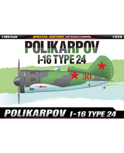 Academy - Academy 12314 1/48 Polikarpov I-16 Type 24 Le: Plastic Model Kit