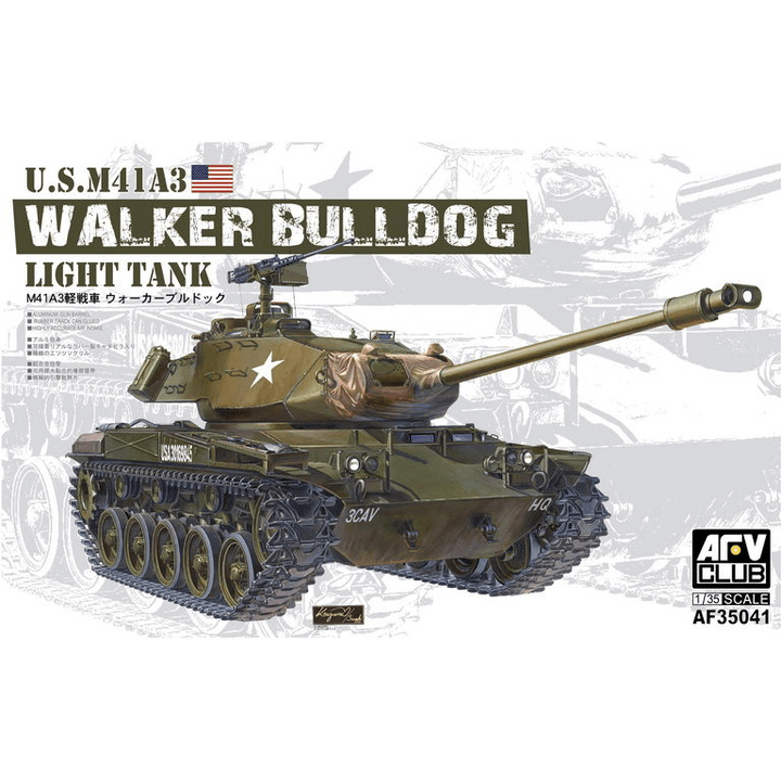 AFV Club - AFV Club AF35041 1/35 M41A3 Walker Bulldog Light Tank Plastic Model Kit