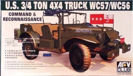 AFV Club - AFV Club AF35S16 1/35 Wc57 3/4T Weapons Command Car Plastic Model Kit
