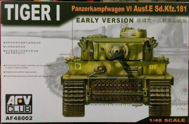 AFV Club - AFV Club AF48002 1/48 German Tiger I Early Version Plastic Model Kit