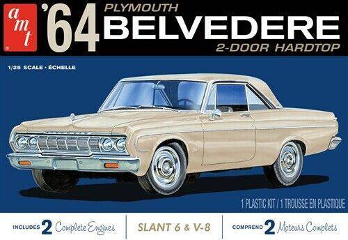 AMT - AMT 1188M 1/25 1964 Plymouth Belvedere (w/Straight 6 Engine) 2T Plastic Model Kit