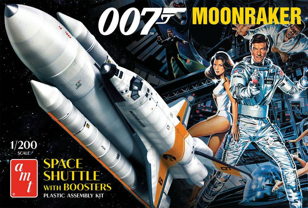 AMT - AMT 1208 1/200 Moonraker Shuttle w/Boosters - James Bond Plastic Model Kit