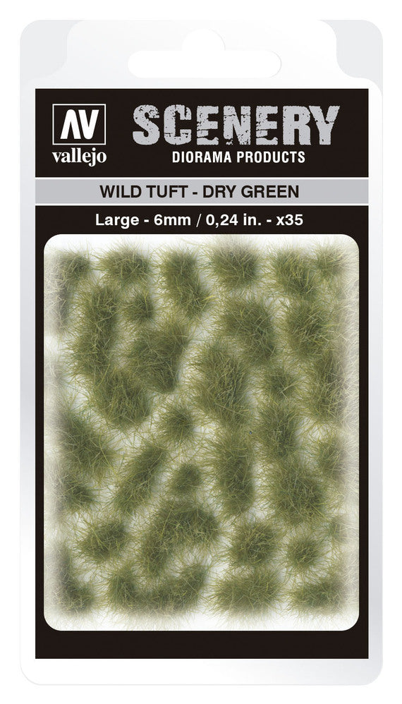 SC415 6mm Wild Tuft  Dry Green Diorama Accessory