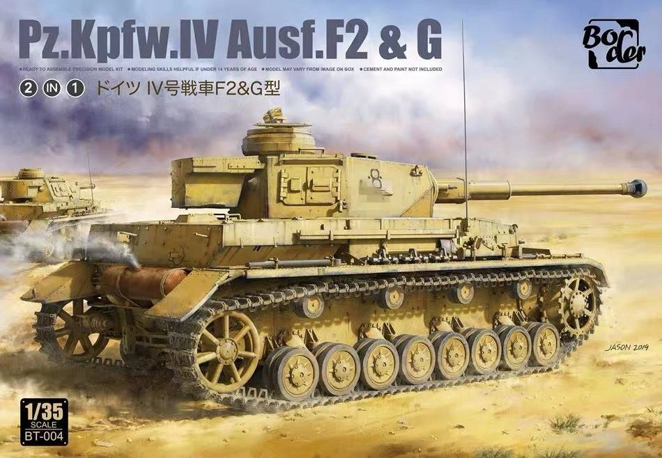 Border Model - Border Model BT004 1/35 Panzer IV F2 & G, 2 in 1 Plastic Model Kit