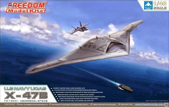 Freedom Models - Freedom Models 18001 1/48 X-47B UCAV US Navy Modern Aircraft Plastic Model Kit