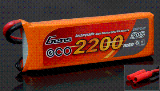 Gens Ace - Gens Ace 2200mAh 20C 7.4V Soft Case Lipo Battery (Deans Plug)