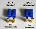 EC3 Male and Female Connectors 2 pairs