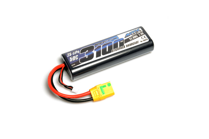 430413X ANTIX 3100mAh  7.4V  50C LiPo Battery  Car Stickpack Hardcase  XT90 Plug