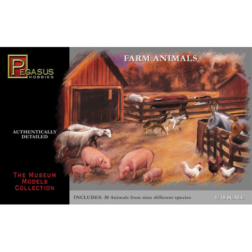 7006 1/48 Farm Animals 30 piece set