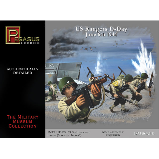 Pegasus 7351 1/72 U.S. Rangers DDay June 6th 1944 39 piece set