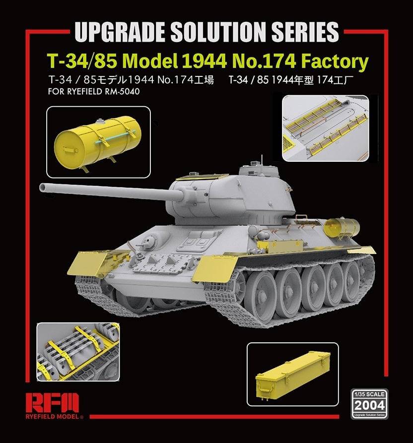 Ryefield Models - Ryefield 2004 T-34/85 Model 1944 No.174 Factory Upgrade Solution