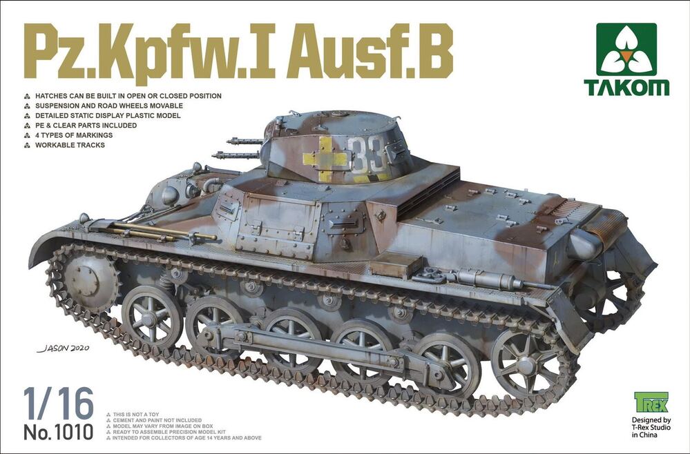 1010 1/16 Pz.Kpfw.I Ausf.B Plastic Model Kit