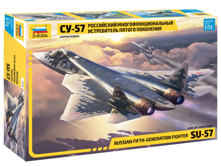 1/72 Russian FifthGeneration Fighter  Sukhoi SU57  Plastic Model Kit