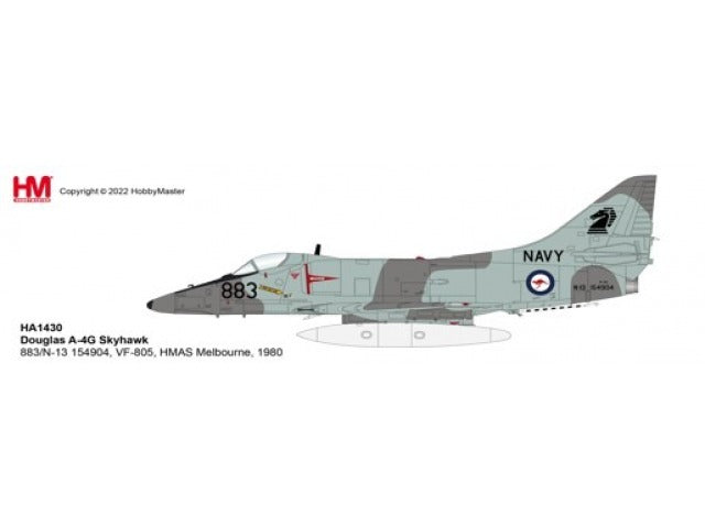 1/72 RAN A4G Skyhawk 883/N13 154904 VF805 HMAS Melbourne 1980