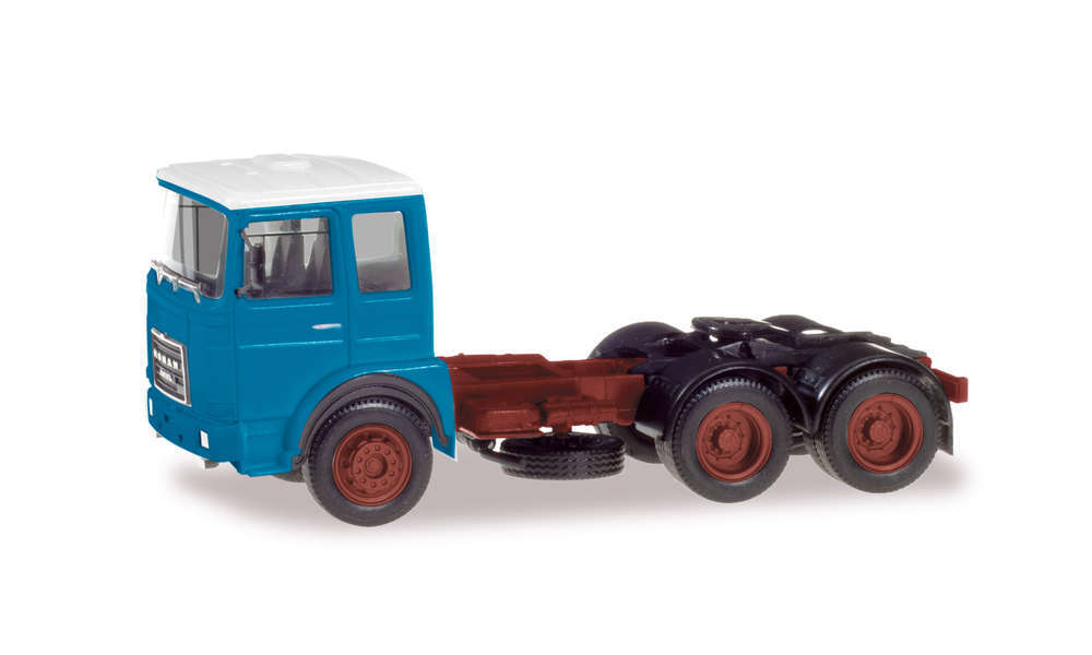 Herpa - 1:87 Roman Diesel 6Ã4 Rigid Tractor  (Light Blue/White roof)