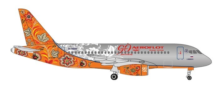 1/500 Aeroflot Sukhoi Superjet SSJ100   90th Anniversary    RA89009