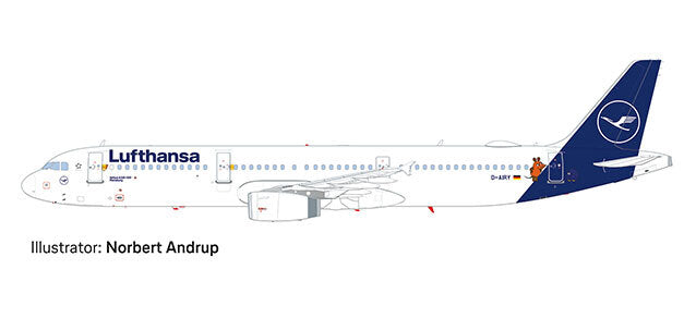 Herpa - 1/200 Airbus A321 Lufthansa "Die Maus"