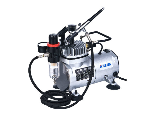 HSAS18K2 Air Compressor Kit Includes Hose and HS30 Airbrush
