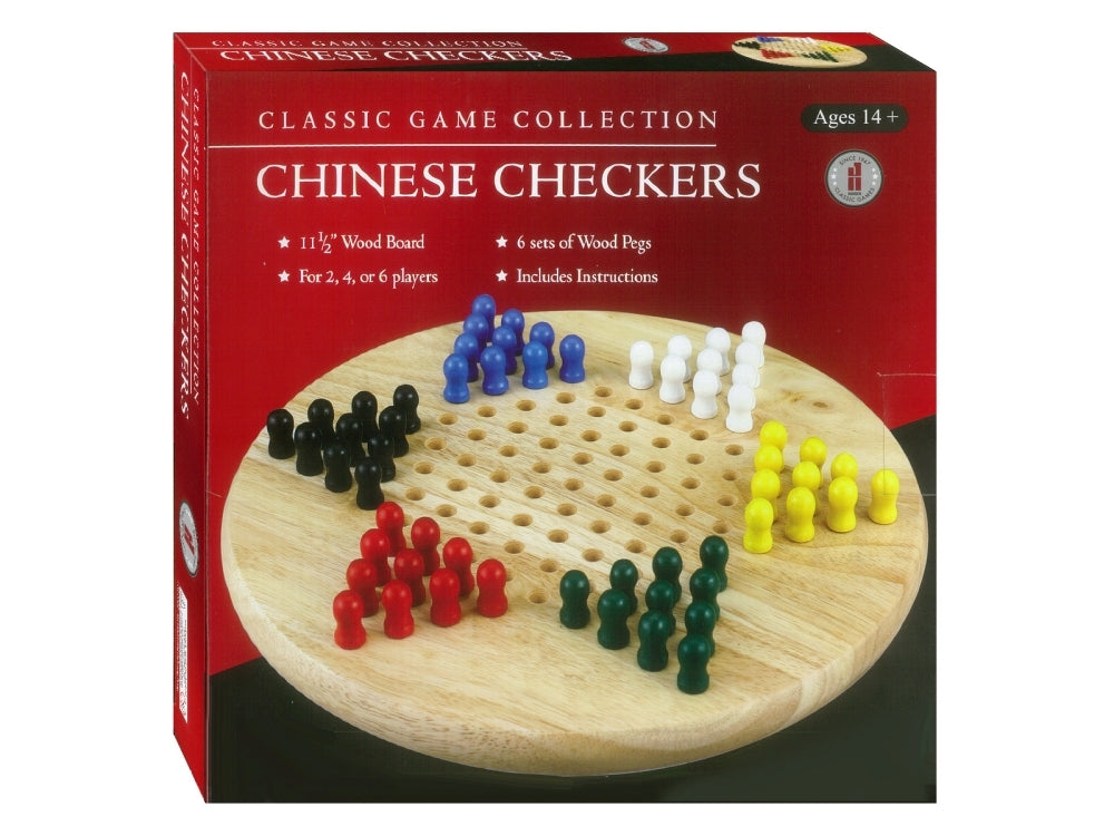 Wooden Chinese Checkers w/ Pegs