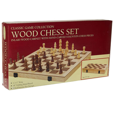 Chess Set Wood 15 Inlaid Board