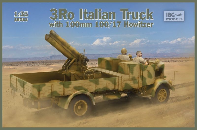 35053 1/35 3Ro Italian Truck with 100/17 100mm Howitzer Plastic Model Kit