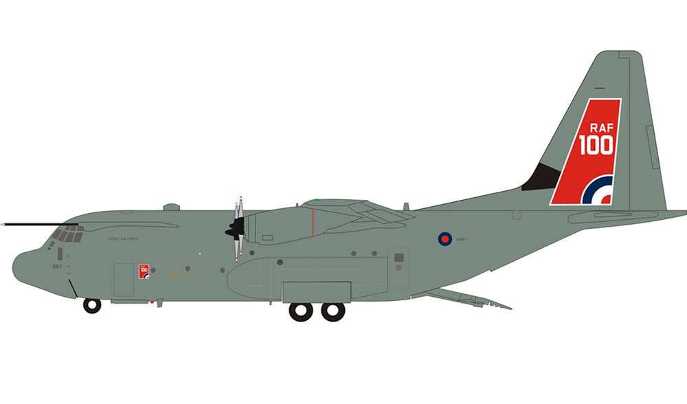 1200 Royal Air Force Lockheed Martin  C130J Hercules C5 ZH887   RAF 100 Decal