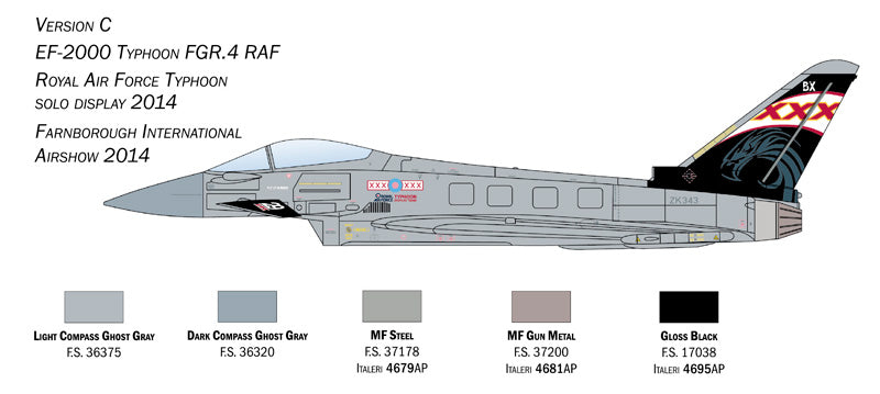 1/72 Scale Eurofighter Typhoon EF2000 in R.A.F. Service  Super Decal Sheet