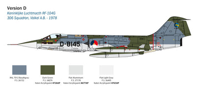 Italeri - 1:32 Lockheed Martin F-104 Starfighter  G/S (Upgraded Edition RF Version)
