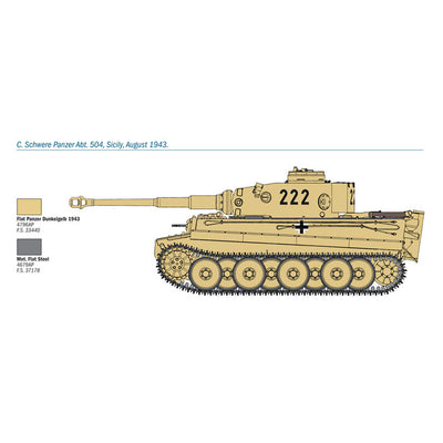 Italeri - 1:35 Pz.Kpfw. VI Ausf.E Tiger (Early  Production)