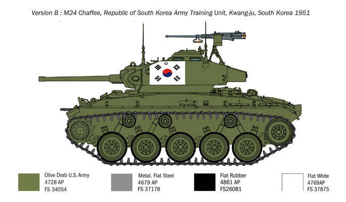 1/35 M24 Chaffee Korean War Plastic Model Kit