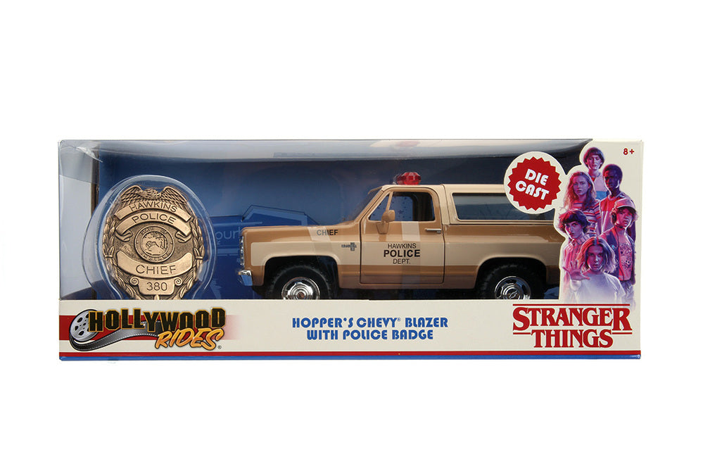 1/24 Stranger Things  Hoppers 1980 Chevy Blazer w/ Hawkins Police Chief Badge