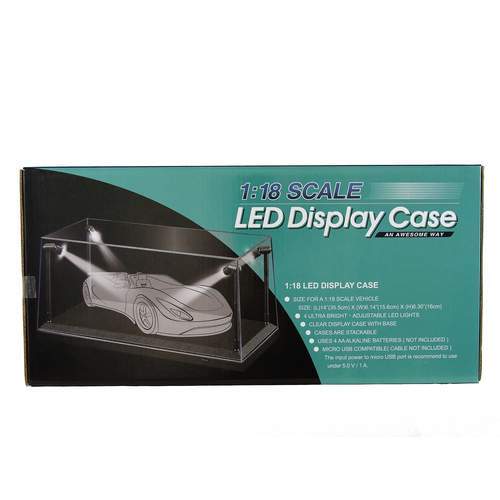118 Black LED Display Case
