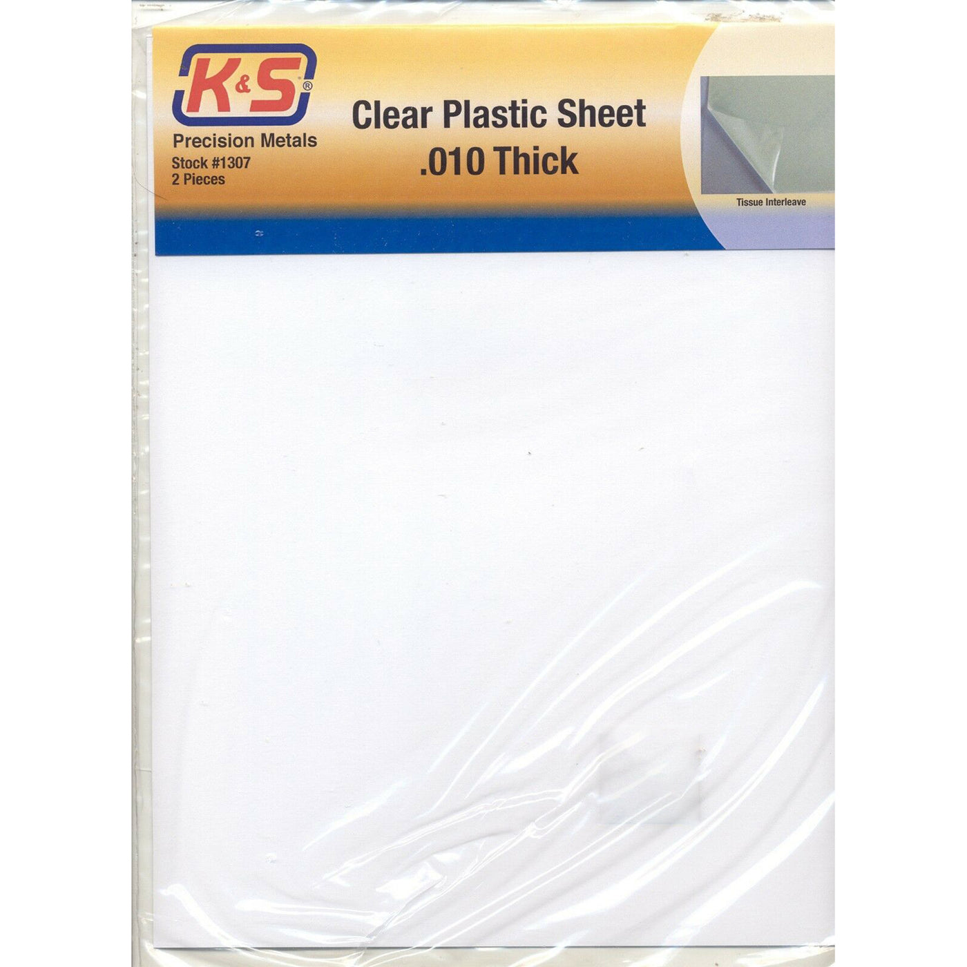 1307 Clear Plastic Sheet .010 x 8.5 x 11   1pkt