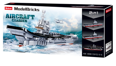 1450 1633pc Model Bricks Aircraft Carrier