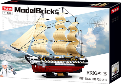 Model Bricks 1118pc 1170 USS Constitution IX21 Frigate