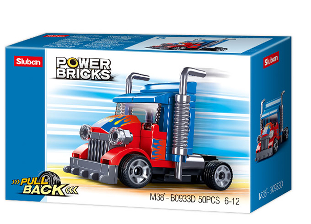 Power Bricks Pull Back Racing Truck 50pcs
