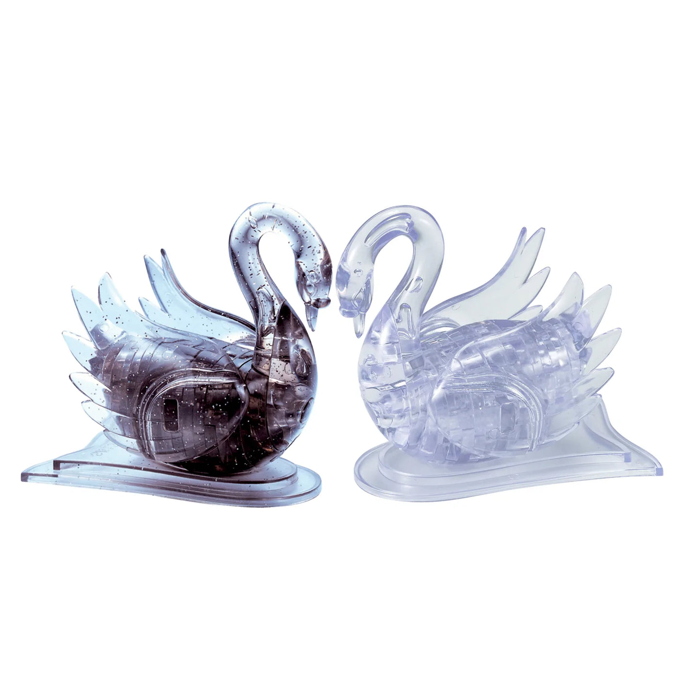 3D Clear Swan Crystal Puzzle