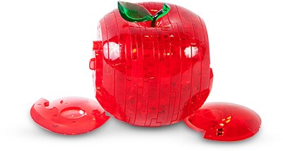 3D Crystal Puzzle: Red Apple