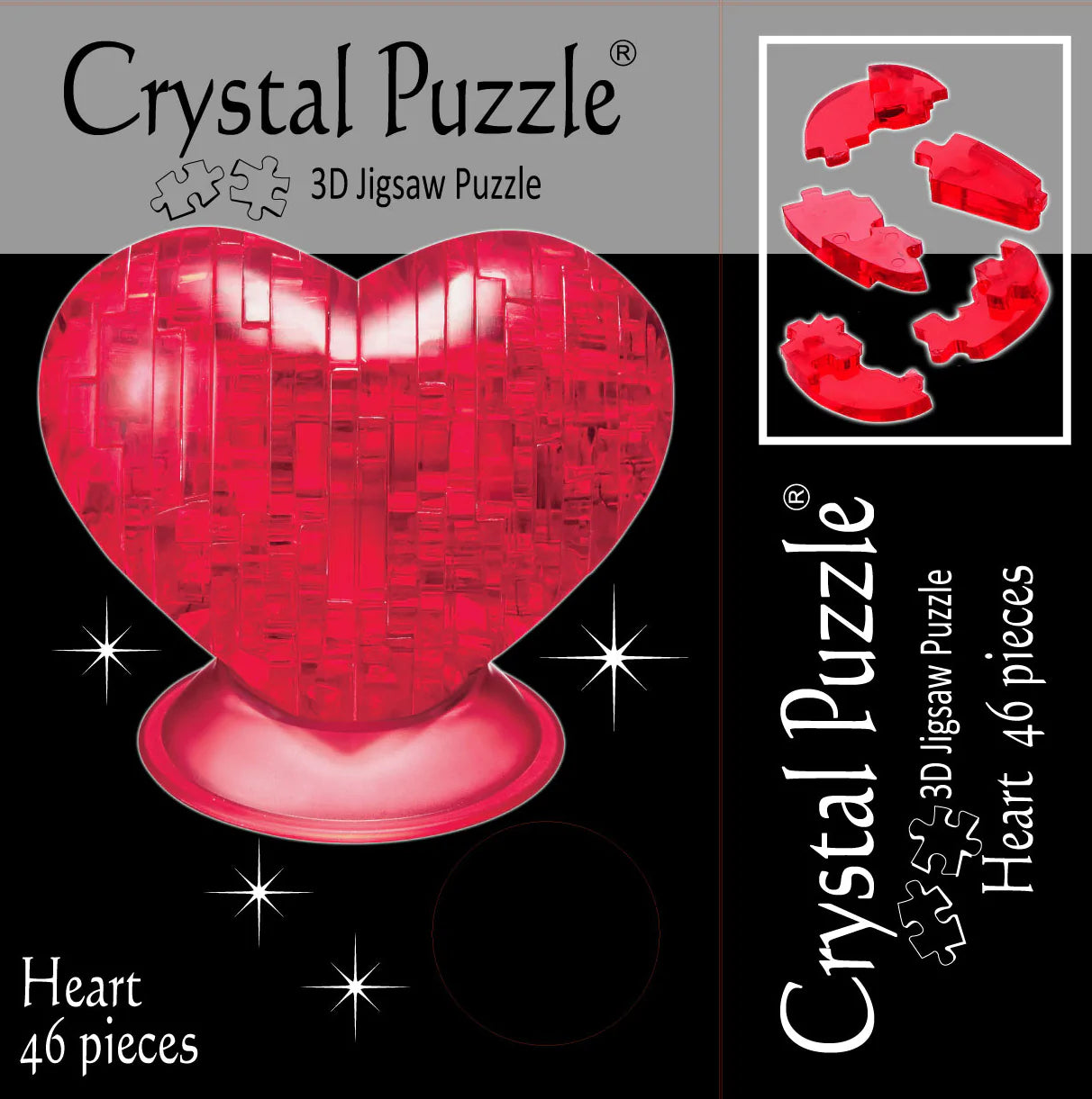 3D Red Heart Crystal Puzzle