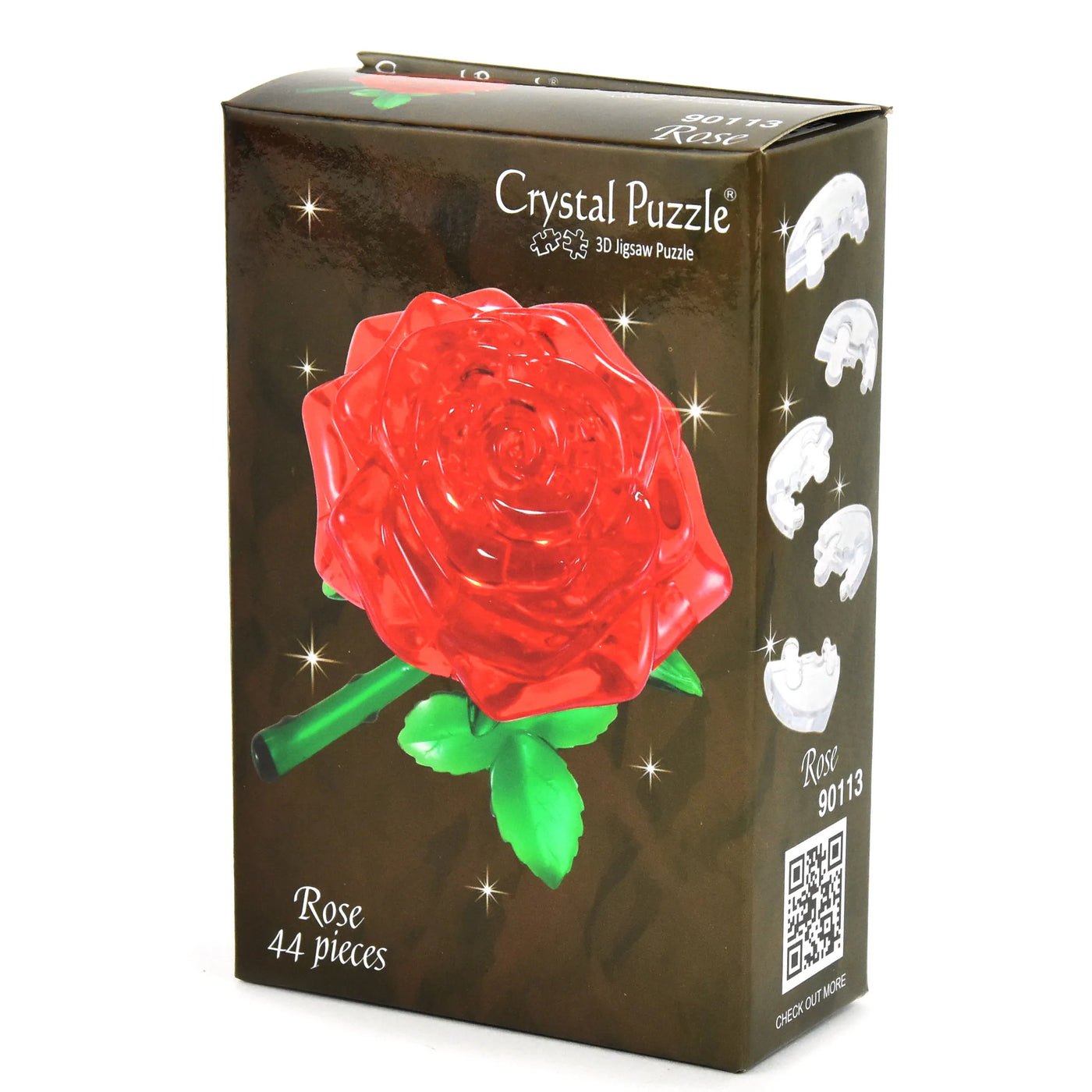 3D Crystal Puzzle: Red Rose