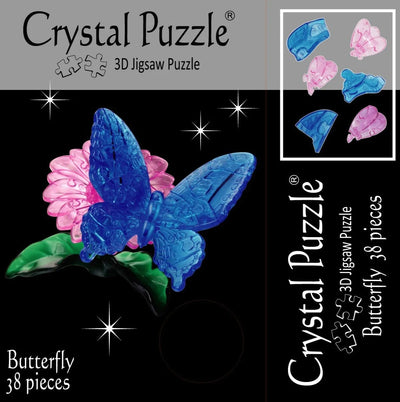 3D Crystal Puzzle: Blue Butterfly