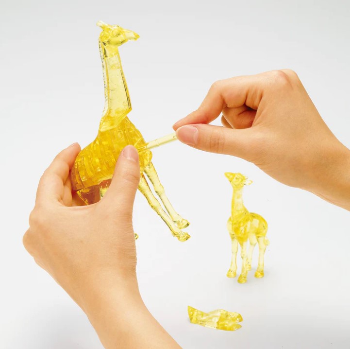 3D Crystal Puzzle: 2 Giraffes
