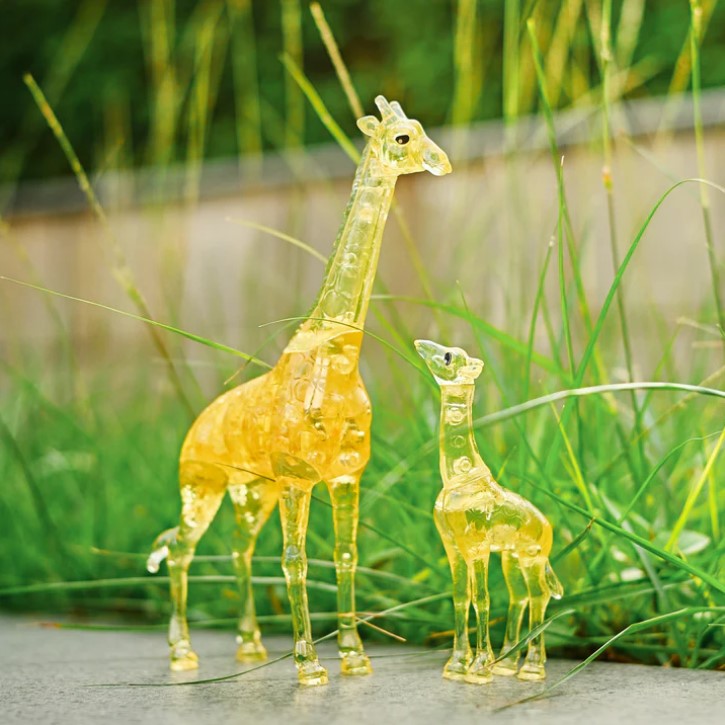 3D Crystal Puzzle: 2 Giraffes