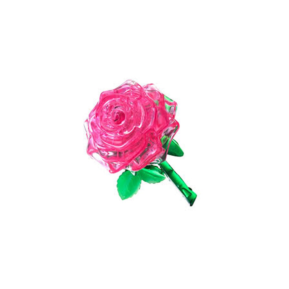 3D Six Pink Roses Crystal Puzzle