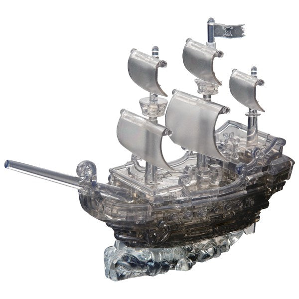 3D Black Pirate Ship Crystal Puzzle