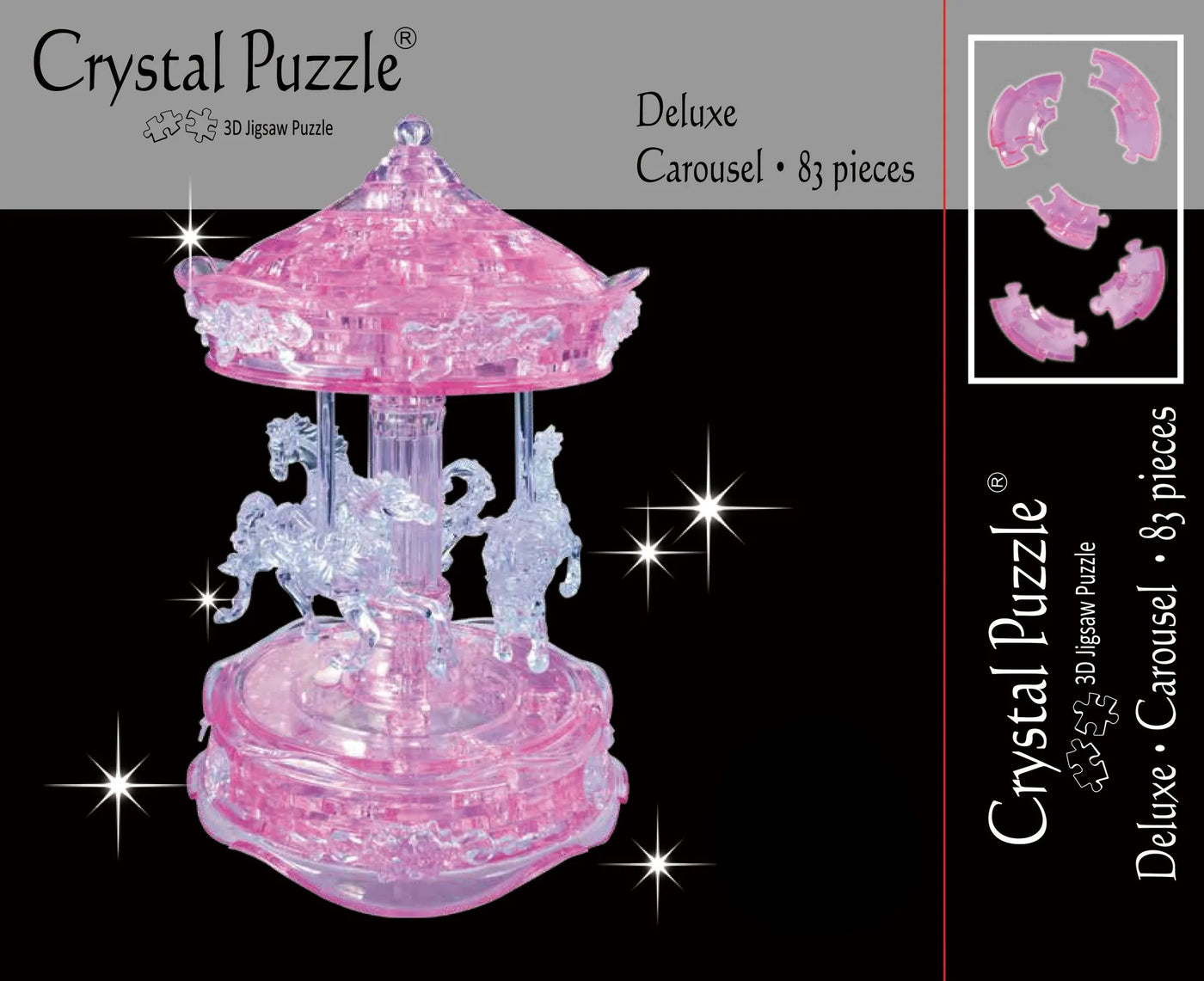 3D PINK CAROUSEL CRYSTAL PUZZLE